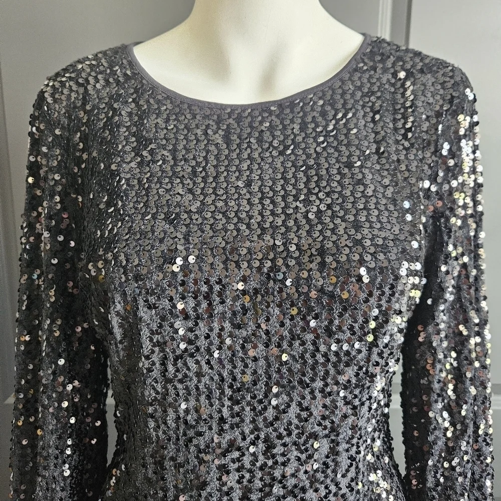 Fashion Nova Womens Sequin Mini Dress Sz‎ Medium